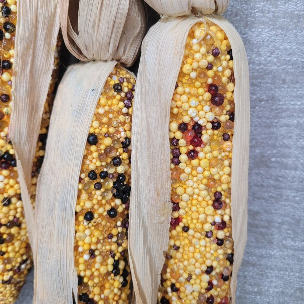 Decorative Indian Beaded Corn Bunches Fall Harvest Thanksgiving Decor 3pk NEW